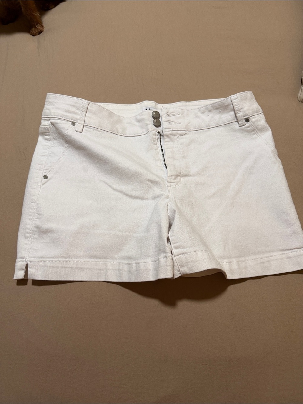 d. jeans White Denim Casual Jean Shorts